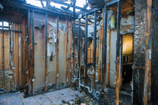 Professional Emergency Fire Cleanup technician working in Candor, NC
